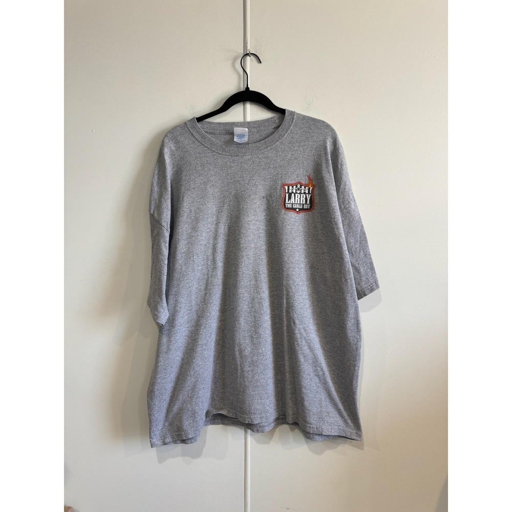 VTG Larry The Cable‎ Guy Firefighter Mens 2XL Gray M&O Git R Done Tee T-Shirt